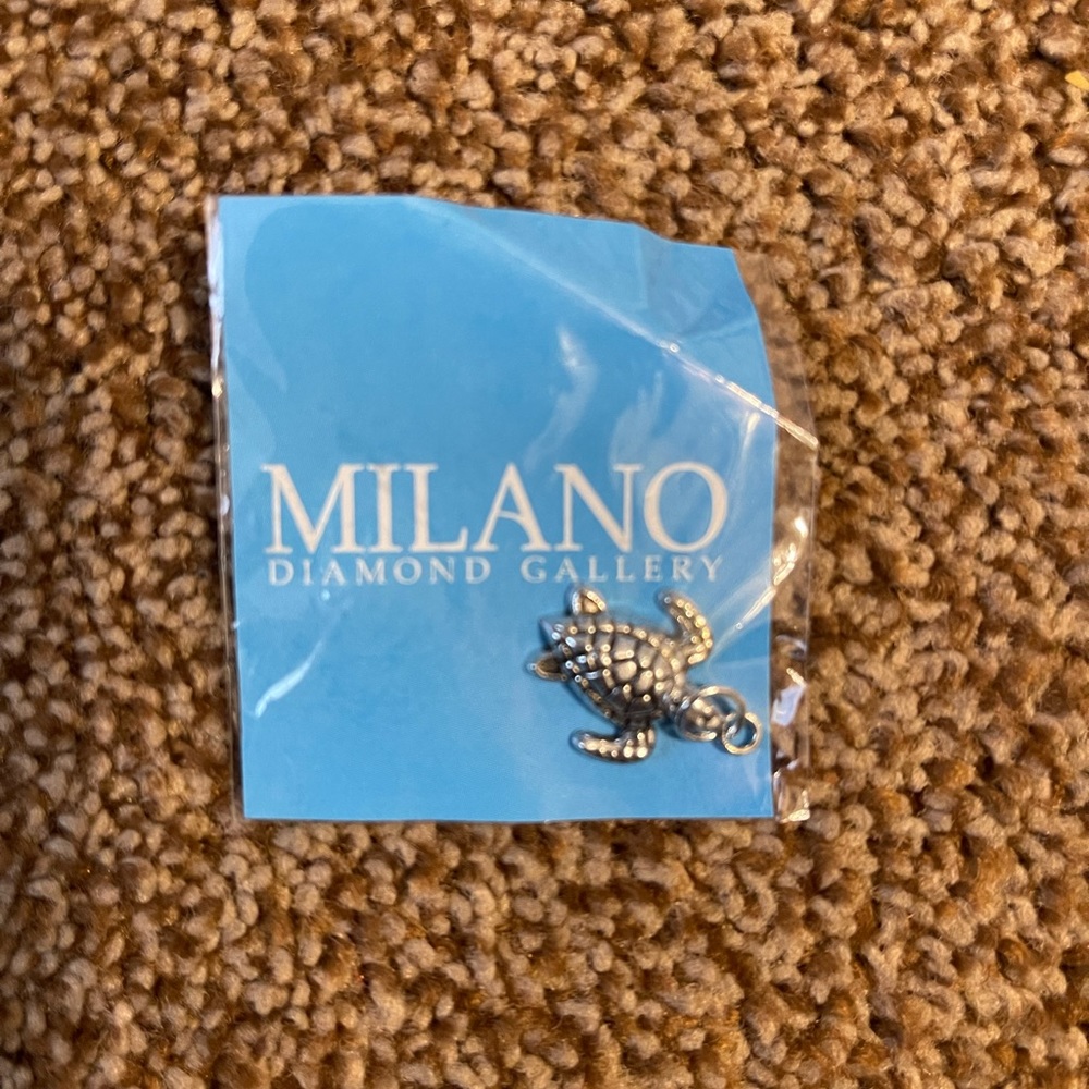 Turtle necklace charm. - Picture 2 of 3